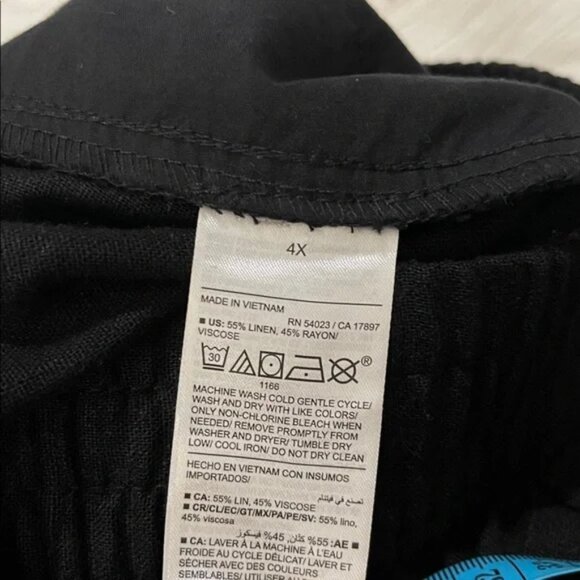 NWT- Old Navy - 4X. Linen Blend Straight Pants - Picture 6 of 6